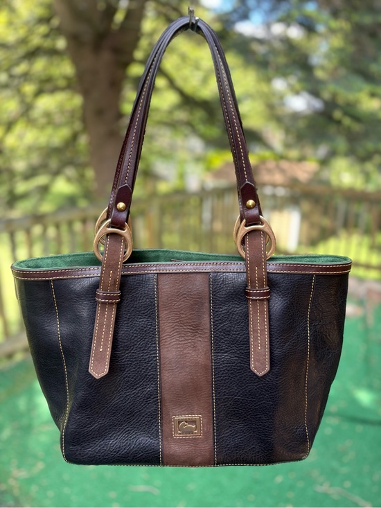 Dooney & Bourke Handbags - Dooney & Bourke Florentine Leather Suede East West Skylar Tote